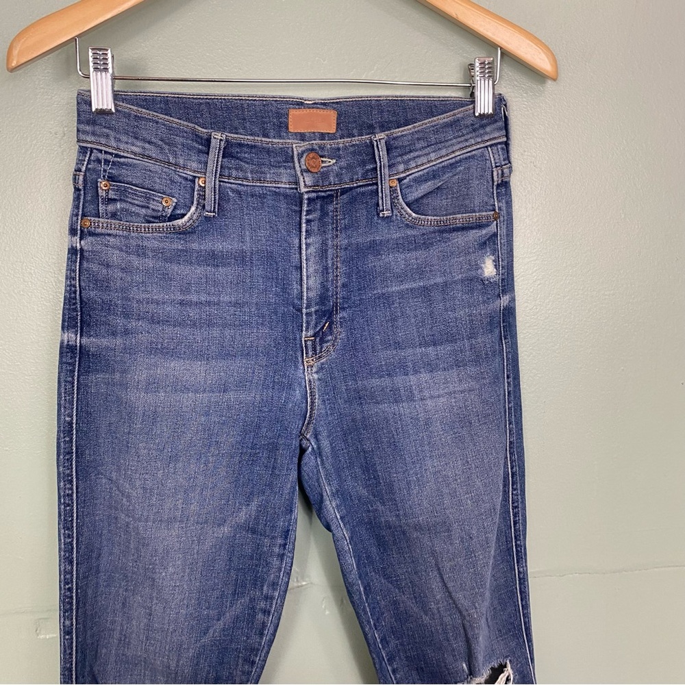 MOTHER The Vamp Fray Crazy Like A Fox Skinny Jeans‎ Blue Denim Jeans 27 - Picture 3 of 9